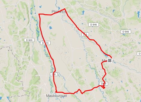 sortie vélo du 26 oct 2017 carte