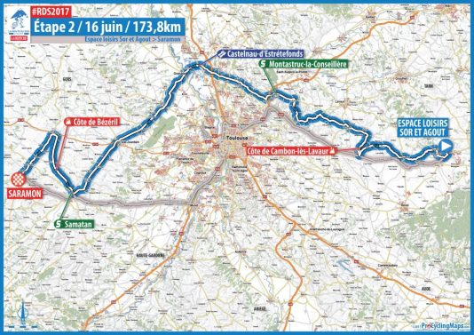 carte 2 eme etape route du sud 2017