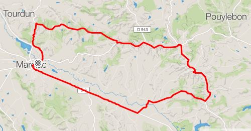 trajet sortie velo du 10 nov 2017