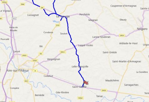 carte saint germé le houga sortie du 5 avril 2018.JPG