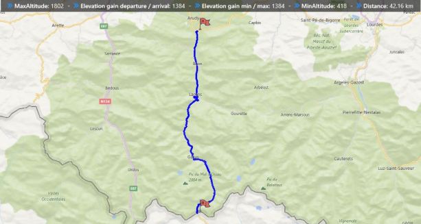 carte du trajet du 5 juillet Thierry MOLLE