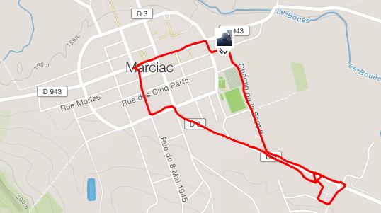 carte strava 28 octobre 2018