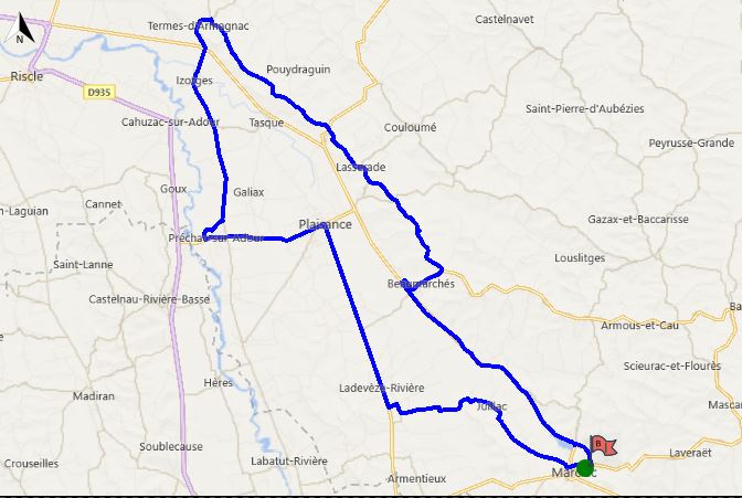 carte du parcours du 24 11 2018